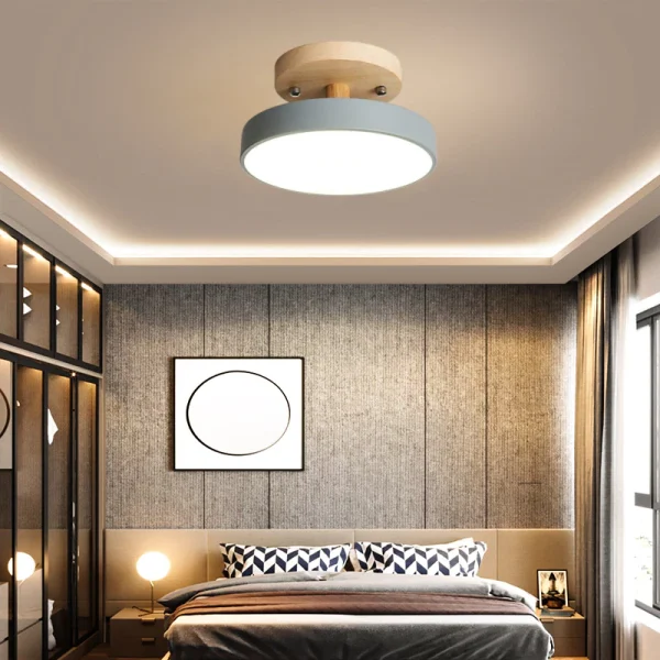 Nordic Wood LED Chandelier Tri color - Image 3