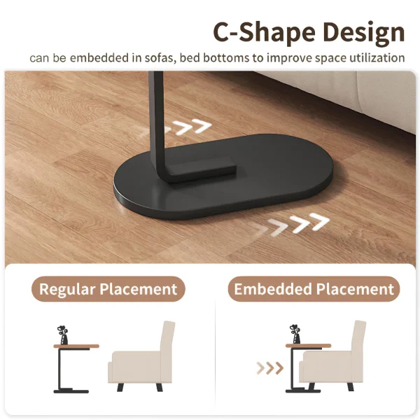 RR-Elliptical Bed Side Desk Simple Style Sofa&Coffee Table - Image 4