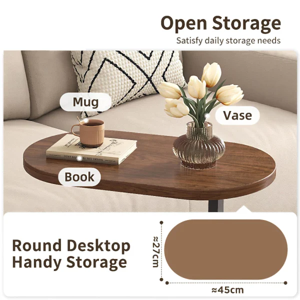 RR-Elliptical Bed Side Desk Simple Style Sofa&Coffee Table - Image 5